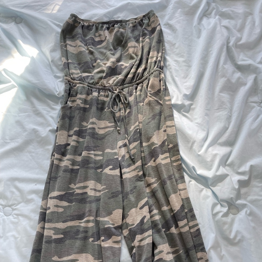 Strapless cami jumpsuit